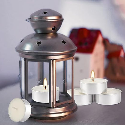 Tealight Candles Unscented White Long-Burning, Smokeless, Wax Candles for Home Décor | Festive Lighting | Candles for Diwali Decoration | Aromatherapy &amp; Relaxation | Tea Light Candle (WHITE-PACK-20)