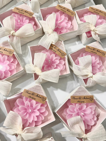 Bulk guest gifts, Lotus flower candles, Wedding Candle gift, Baby Shower Candles, Party Favors